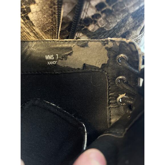 Report Zander Snake Print  Lace Up Zip Side Solid Mesh Toe Combat Boot Size 7 - Picture 9 of 9